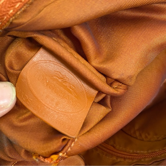 Longchamp Le Pilage Orange Monogram Tote Bag - Picture 10 of 11